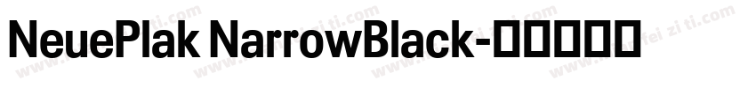 NeuePlak NarrowBlack字体转换
